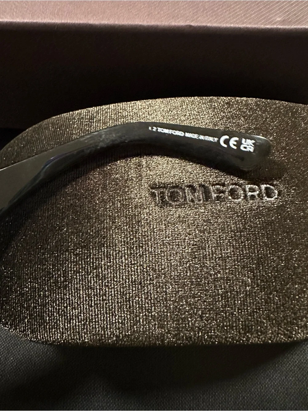 Tom Ford Black Oversized Square Sunglasses with Gold T Accents